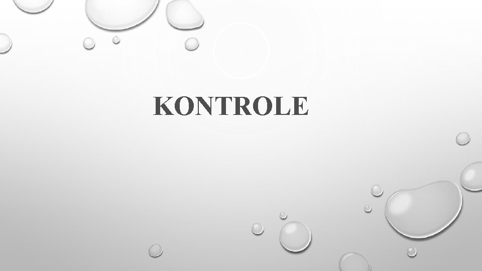 KONTROLE 