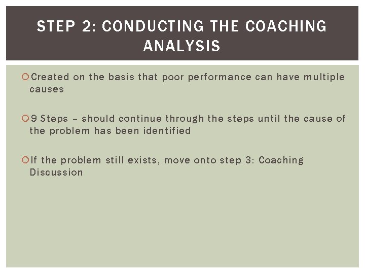 Poor Job Performance Coaching Example CHAPTER 10 COACHING TO IMPROVE POOR PERFORMANCE Dennis