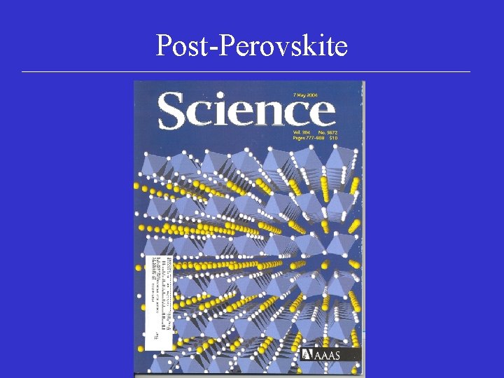 Post-Perovskite 