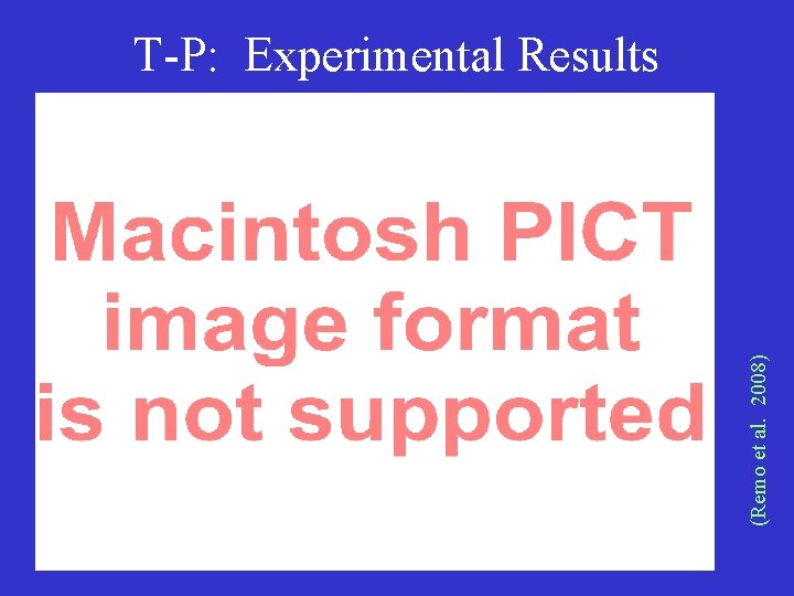 (Remo et al. 2008) T-P: Experimental Results 