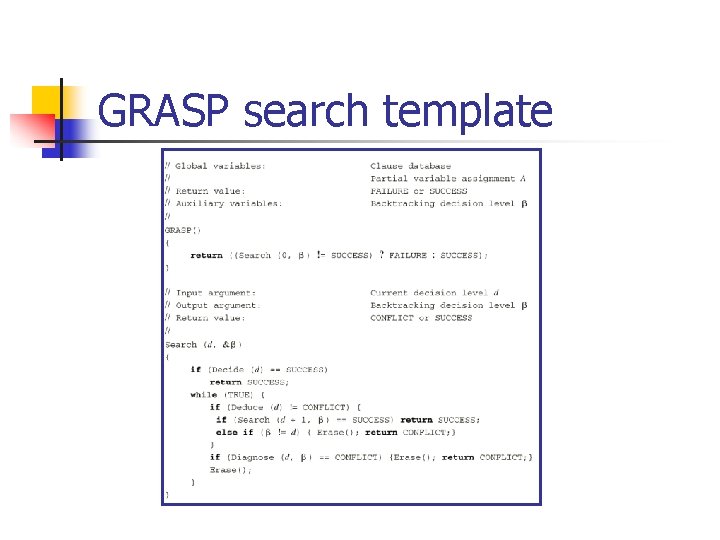 GRASP search template 
