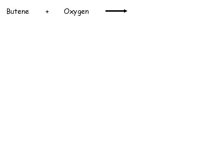 Butene + Oxygen 