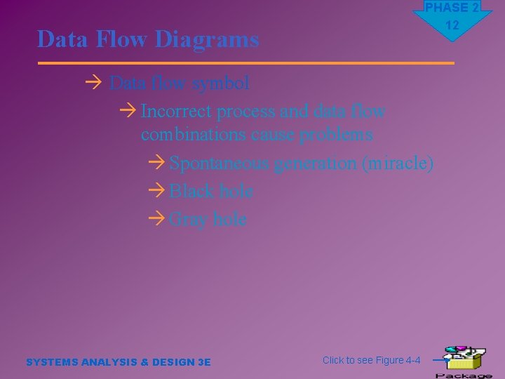 PHASE 2 12 Data Flow Diagrams à Data flow symbol à Incorrect process and