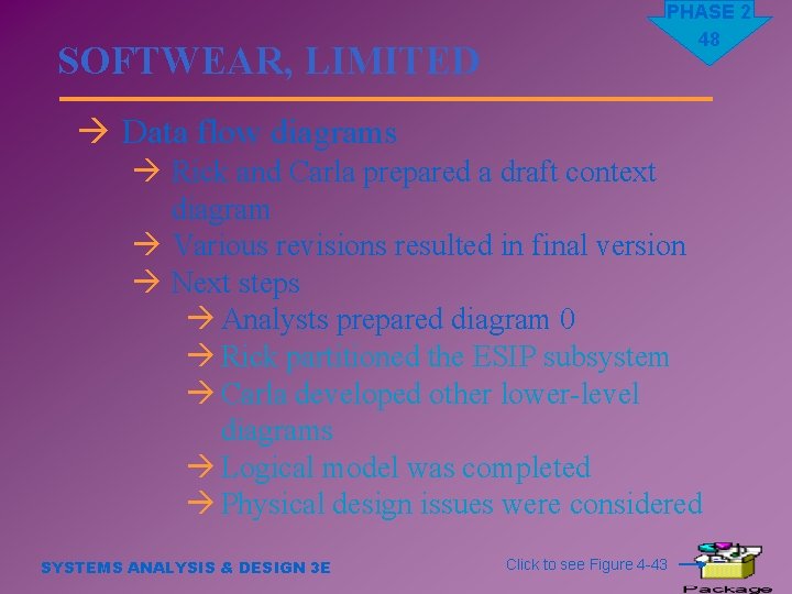 SOFTWEAR, LIMITED PHASE 2 48 à Data flow diagrams à Rick and Carla prepared