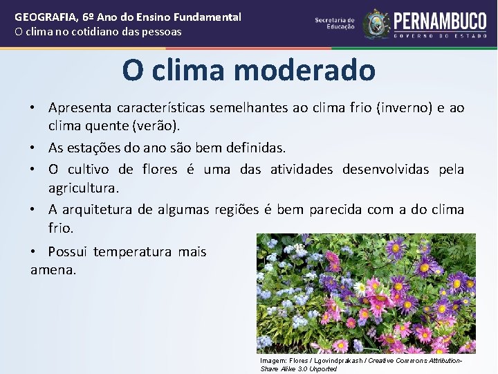 GEOGRAFIA, 6º Ano do Ensino Fundamental O clima no cotidiano das pessoas O clima