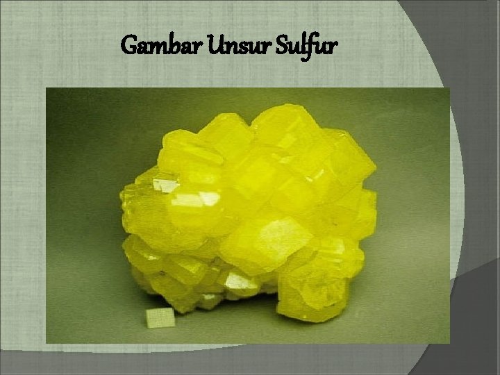 Gambar Unsur Sulfur 
