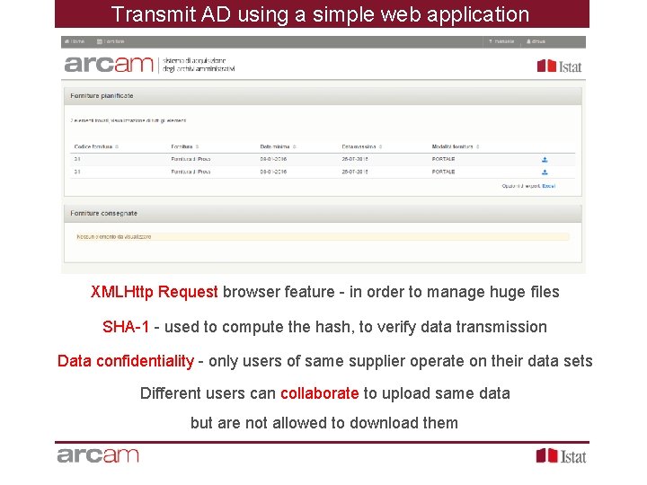 Transmit AD using a simple web application XMLHttp Request browser feature - in order