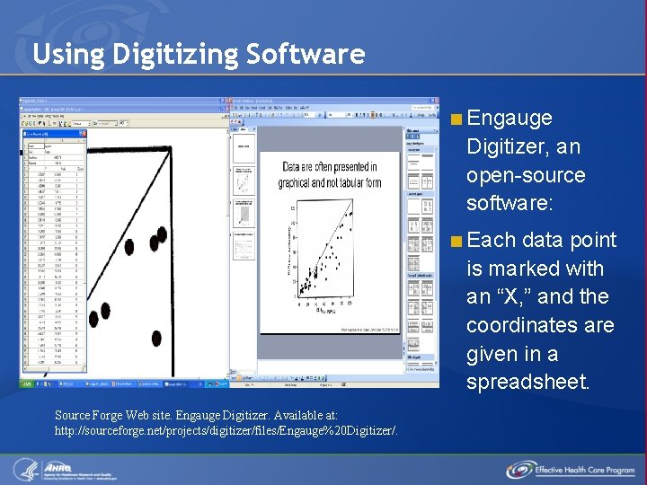 Using Digitizing Software Engauge Digitizer, an open-source software: Each data point is marked with