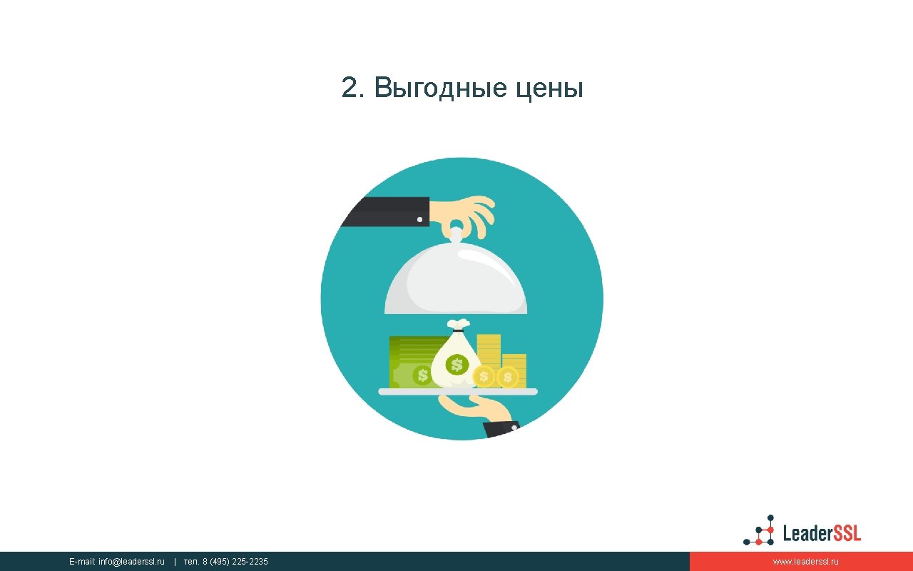 2. Выгодные цены E-mail: info@leaderssl. ru | тел. 8 (495) 225 -2235 www. leaderssl.