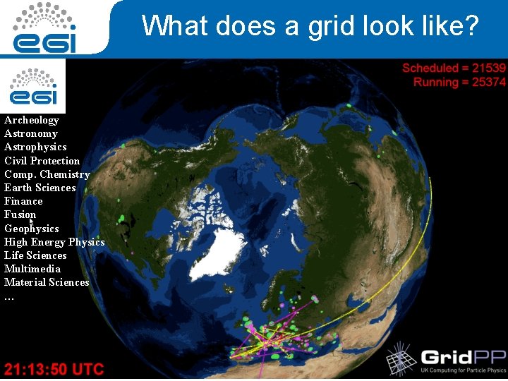 What does a grid look like? Archeology Astronomy Astrophysics Civil Protection Comp. Chemistry Earth