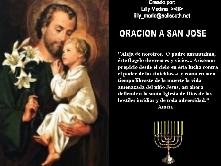 "Aleja de nosotros, O padre amantísimo, éste flagelo de errores y vicios. . . "Aleja de nosotros, O padre amantísimo, éste flagelo de errores y vicios. . .