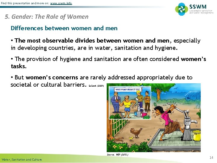 Find this presentation and more on: www. sswm. info. 5. Gender: The Role of