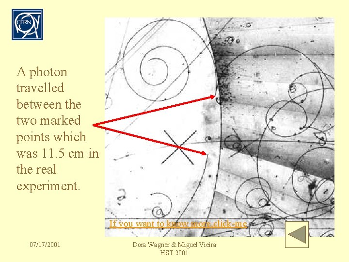 A photon travelled between the two marked points which was 11. 5 cm in