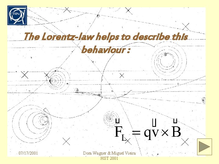 The Lorentz-law helps to describe this behaviour : 07/17/2001 Dora Wagner & Miguel Vieira