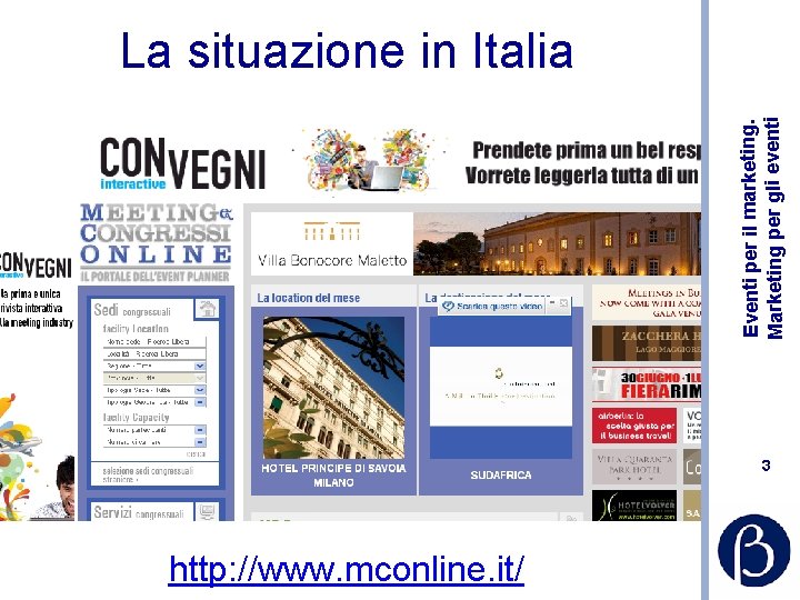 Eventi per il marketing. Marketing per gli eventi La situazione in Italia 3 http: