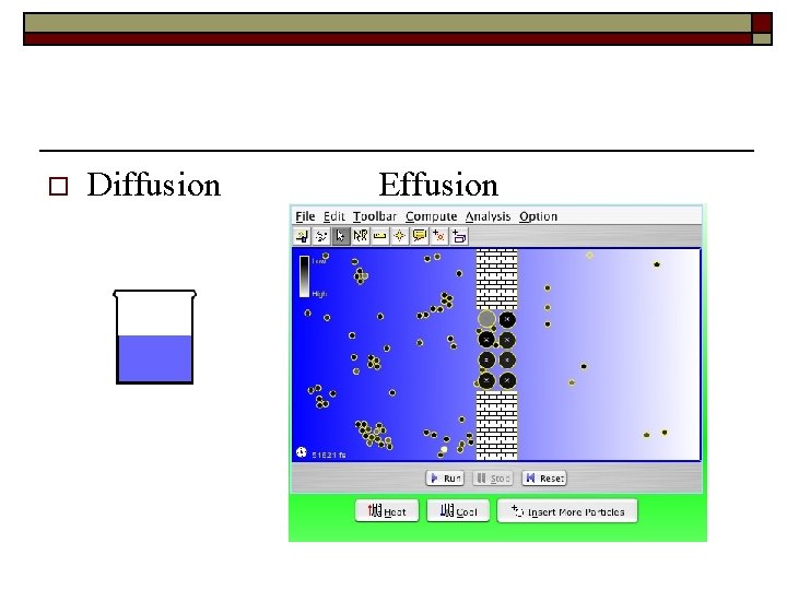 o Diffusion Effusion o Diffusion Effusion