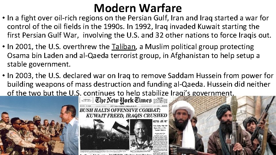 Modern Warfare • In a fight over oil-rich regions on the Persian Gulf, Iran