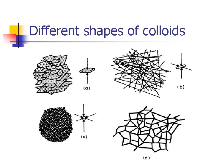 Different shapes of colloids 