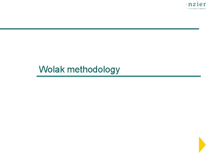 Wolak methodology 