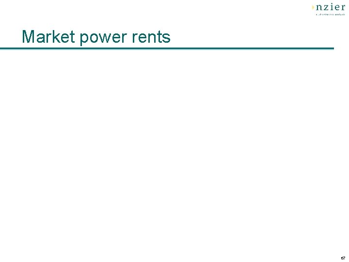 Market power rents 67 