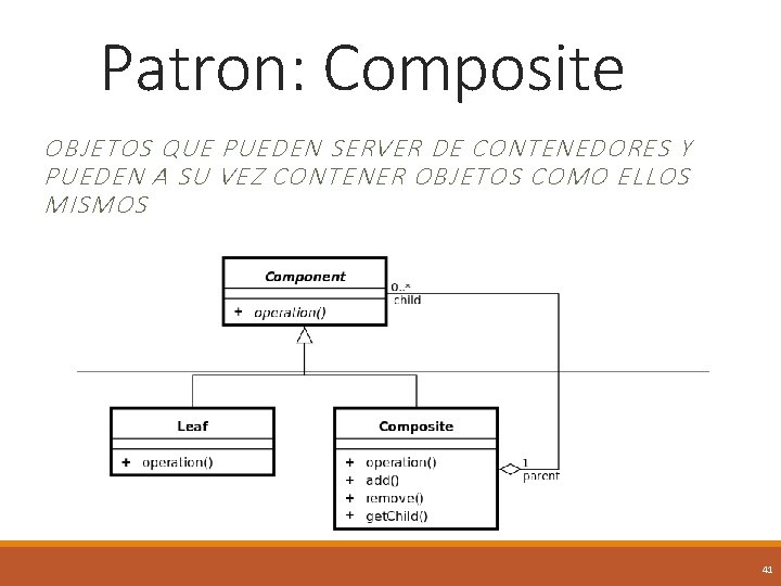 Patron: Composite OBJETOS QUE PUEDEN SERVER DE CONTENEDORES Y PUEDEN A SU VEZ CONTENER