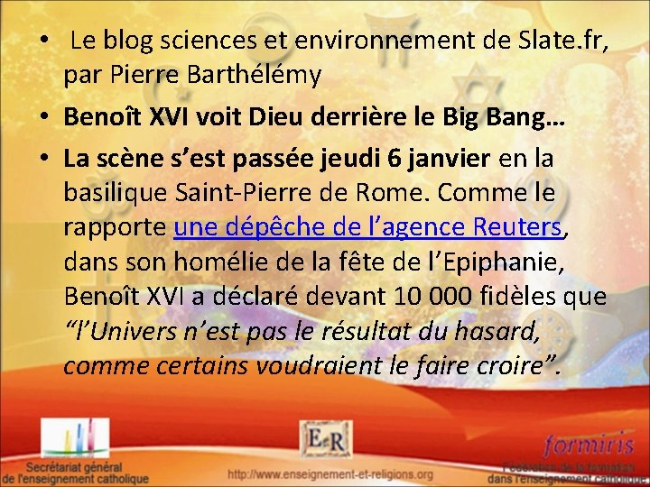  • Le blog sciences et environnement de Slate. fr, par Pierre Barthélémy •