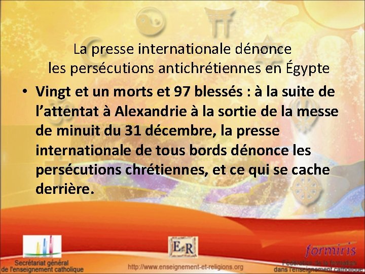 La presse internationale dénonce les persécutions antichrétiennes en Égypte • Vingt et un morts