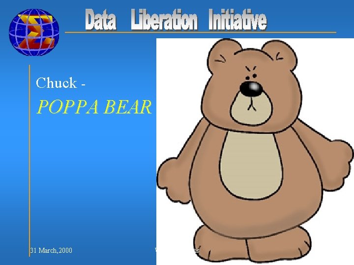 Chuck - POPPA BEAR 31 March, 2000 Wendy Watkins 