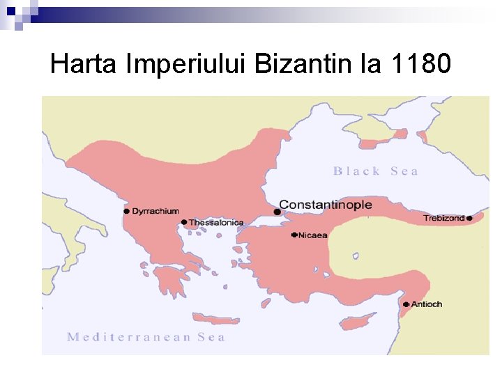Harta Imperiului Bizantin la 1180 