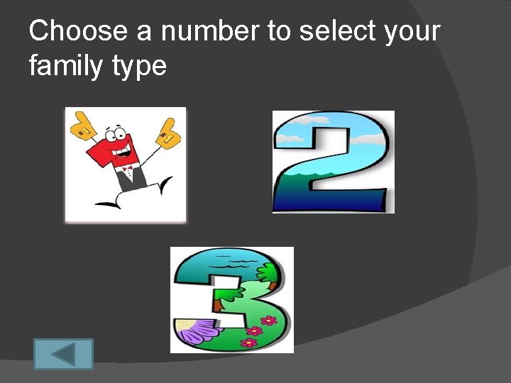 Choose a number to select your family type 