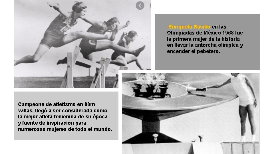  Enriqueta Basilio en las Olimpiadas de México 1968 fue la primera mujer de