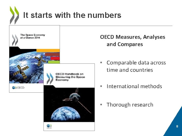 It starts with the numbers OECD Measures, Analyses and Compares • Comparable data across