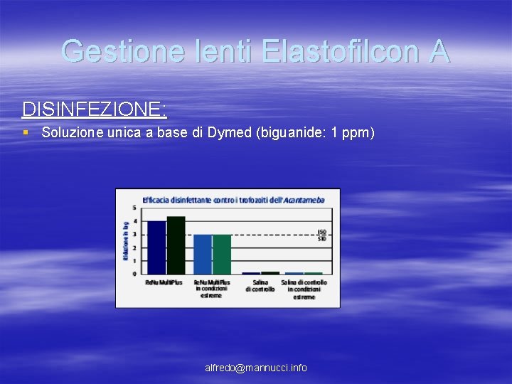 Gestione lenti Elastofilcon A DISINFEZIONE: § Soluzione unica a base di Dymed (biguanide: 1 Gestione lenti Elastofilcon A DISINFEZIONE: § Soluzione unica a base di Dymed (biguanide: 1