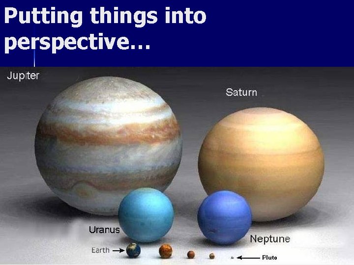 Putting things into perspective… 