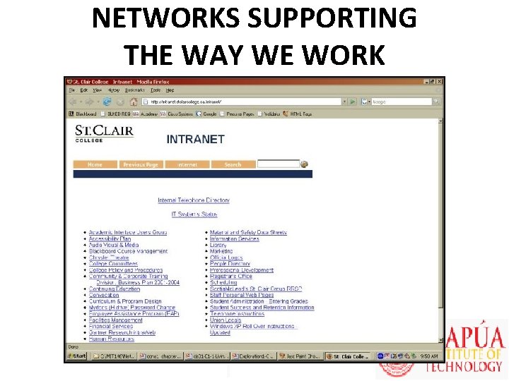 NETWORKS SUPPORTING THE WAY WE WORK 