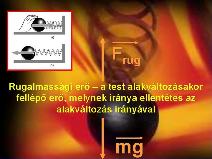 Frug Rugalmassági erő – a test alakváltozásakor fellépő erő, melynek iránya ellentétes az alakváltozás
