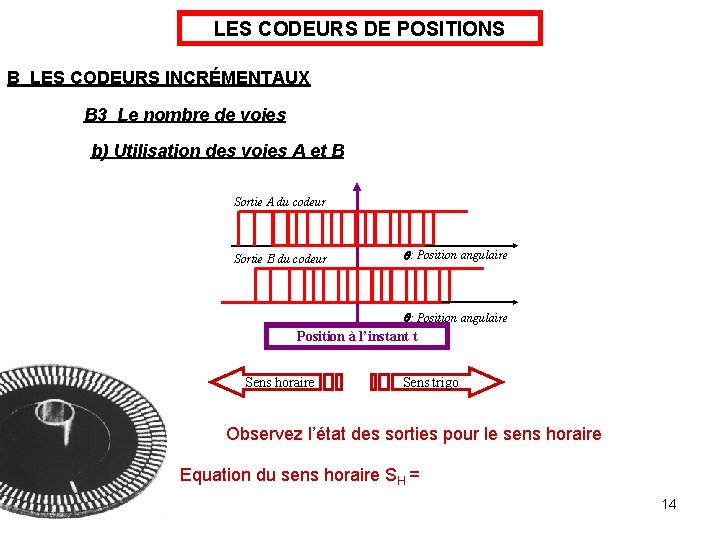 LES CODEURS DE POSITIONS B LES CODEURS INCRÉMENTAUX B 3 Le nombre de voies