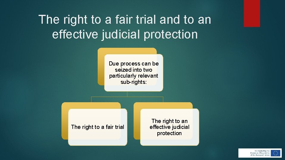 The right to a fair trial and to an effective judicial protection Due process The right to a fair trial and to an effective judicial protection Due process