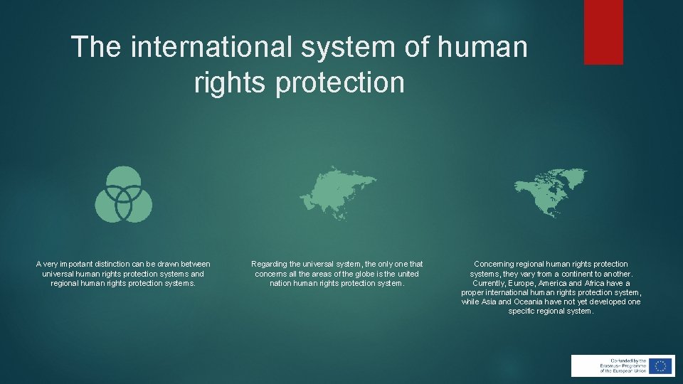 The international system of human rights protection A very important distinction can be drawn The international system of human rights protection A very important distinction can be drawn