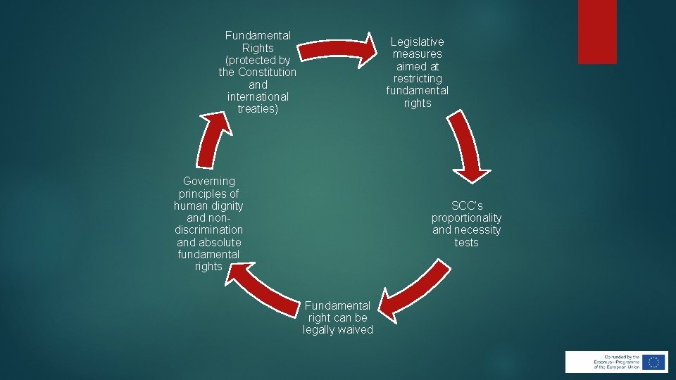 Fundamental Rights (protected by the Constitution and international treaties) Legislative measures aimed at restricting Fundamental Rights (protected by the Constitution and international treaties) Legislative measures aimed at restricting