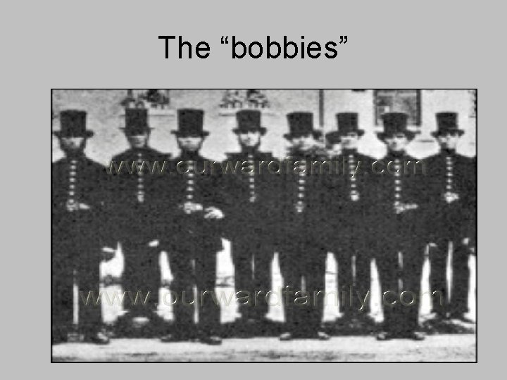 The “bobbies” 