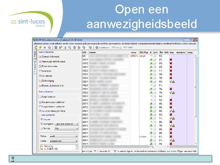 Open een aanwezigheidsbeeld 