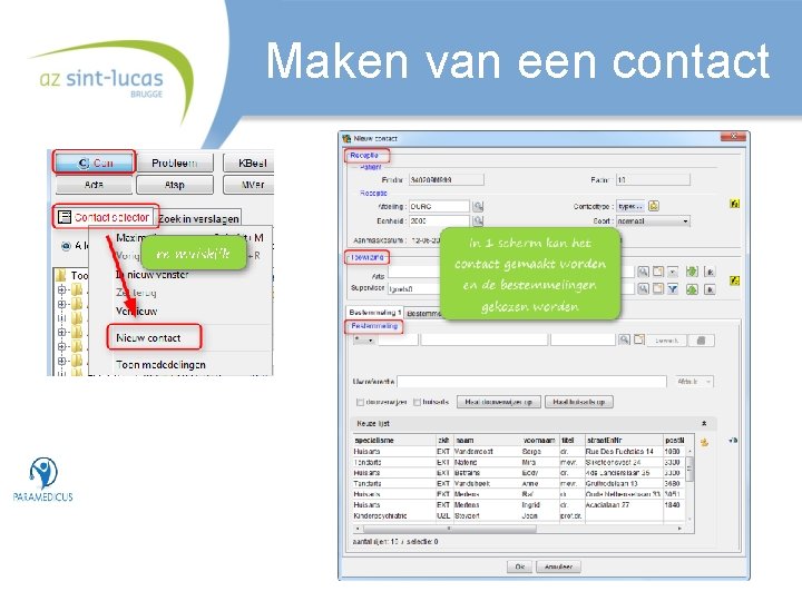 Maken van een contact 