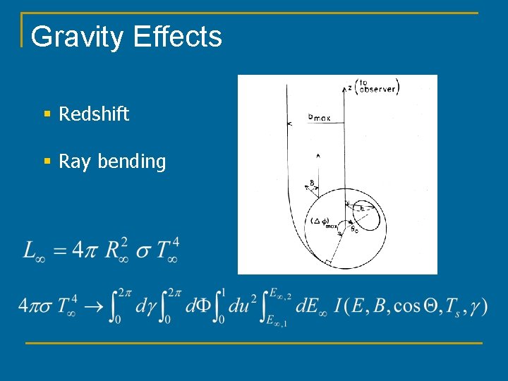 Gravity Effects § Redshift § Ray bending 