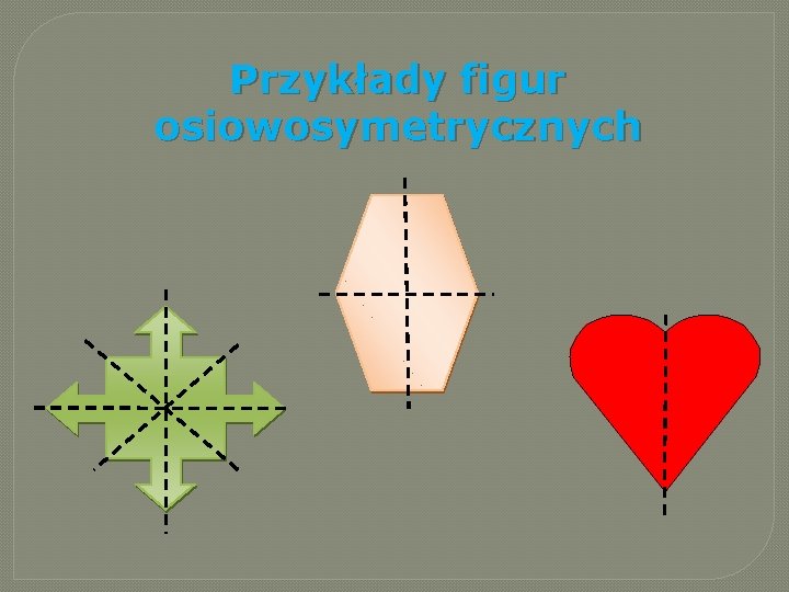 Przykłady figur osiowosymetrycznych Przykłady figur osiowosymetrycznych