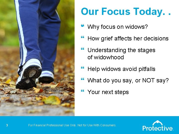 Our Focus Today. . . } Why focus on widows? } How grief affects