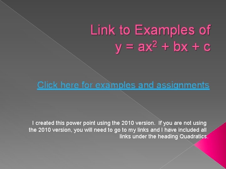 Quadratics What Are They And Why Are They