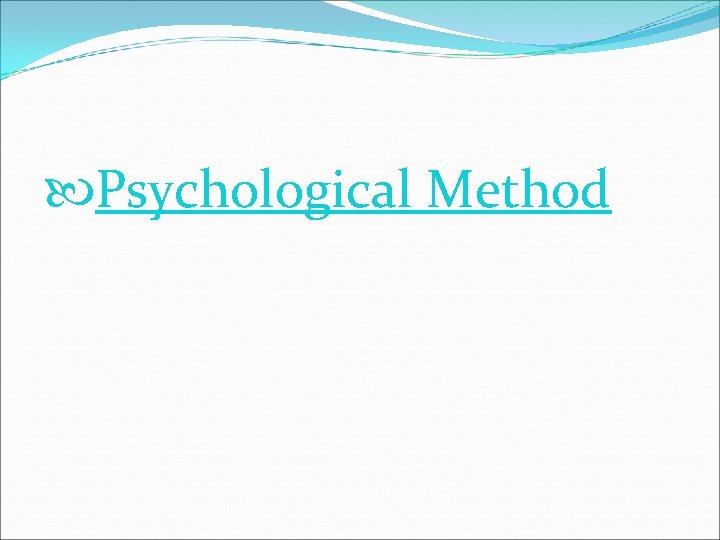  Psychological Method 