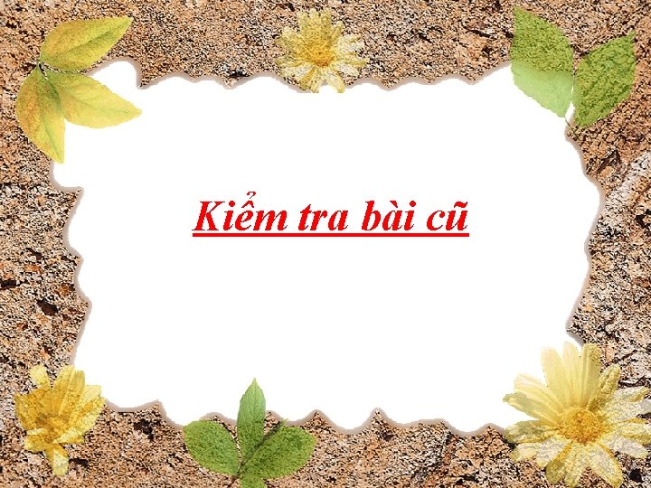 Kiểm tra bài cũ 