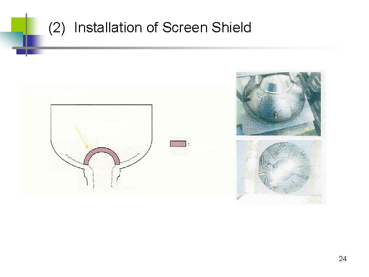 (2) Installation of Screen Shield <Schematic diagram> Main unit of pressurizer (surge line pipe